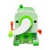 Mechanical sharpener with container, green robot