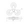 Triple cart wheel, d = 90 mm, black