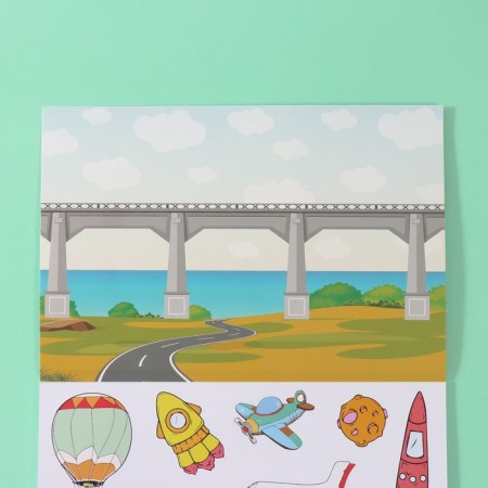 Stickers in the book "Technique" + 3 backgrounds 20.7x14.2 cm-12