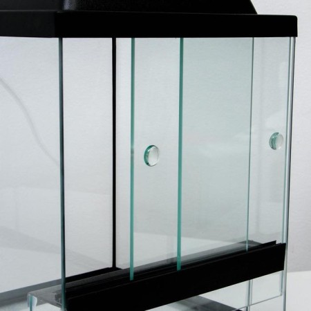 Terrarium with sliding doors 30 l, black 30 x 30 x 35 cm-2
