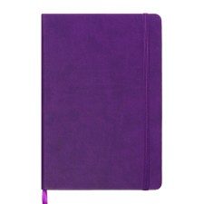 Leduced Diary A5, 140l, cage, leatherette, elastic band, blue cut, purple