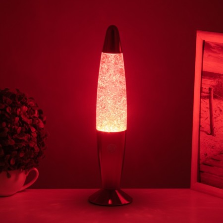 Lava-lamp "Rocket" 1x30W E14-R39 (sparkles) red 8x8x34cm-2