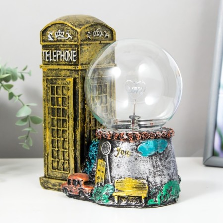 Plasmic ball Polystone "London telephone booth" 19.5x15x16 cm-5
