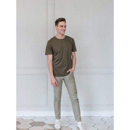Male T -shirt, size 46, khaki color-4
