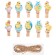 Decorative clothing “Chickens” set 10 pcs., 1.5 × 12 × 14 cm