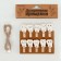Decorative clothespins with a rope for the suspension "teeth" set 10 pcs. - 1.5 × 12 × 14 cm