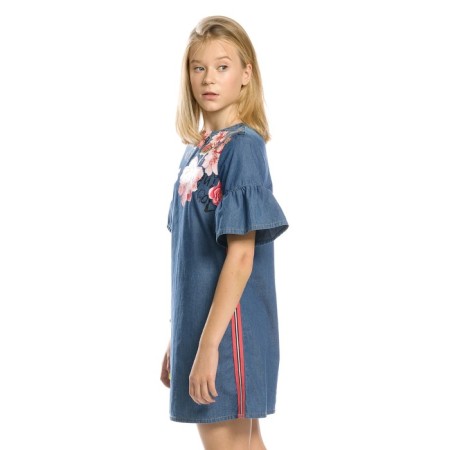 Dress for girls, height 122 cm, blue color-3