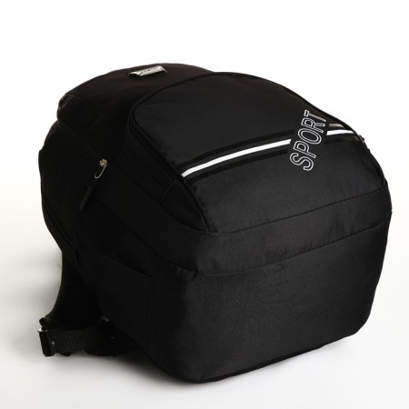 Youth backpack with lightning, 4 pockets, black/gray color-4