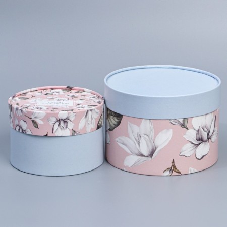 A set of hats 2 in 1, gift packaging, “Flowers”, 16 x 11.5, 13 x 9 cm-1
