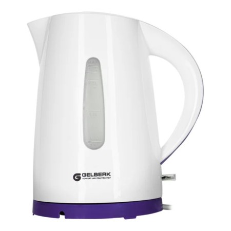 Electric kettle Gelberk GL-463, plastic, 1.7 l, 2200 watts, white-violet