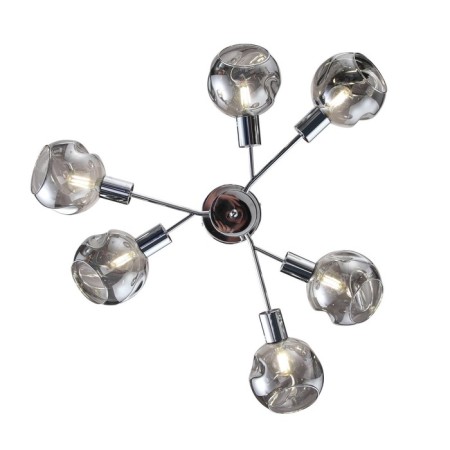 Ceiling EVOLUCE lamp. Sle155102-06. Gentore. 6x60 watts, E14, 65x65x35.5 cm, chromium color-17