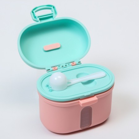 Container for storage of baby food "Crown", 240 gr., Pink color-6