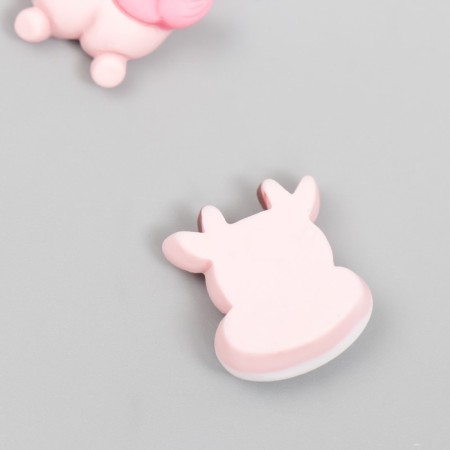 Decor for creativity plastic "Pink Cowing" set 2 pcs 1.7 cm-2