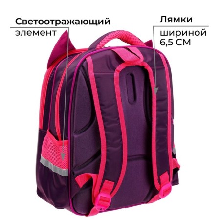 Backpack backpack Calligrata, 39x30x14 cm, "owl", for girls-9