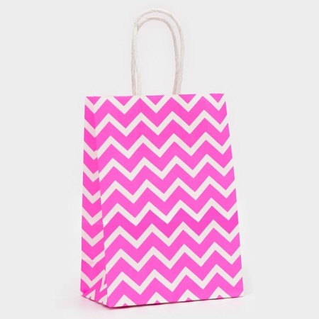 Craft package, pink, "broken lines", 21 x 15 x 8 cm-1