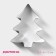 Form for cutting the cookies New Year's share "Christmas tree", 6.5 × 8 × 1.5 cm, silver color