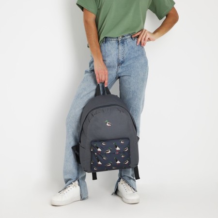 School textile “ducks”, with a pocket, the color is gray-6
