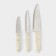 Set of kitchen knives Genio Ivory, 3 pcs