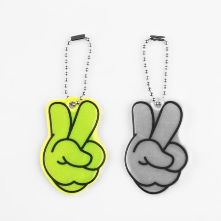 The reflective element "Victory", bilateral, 5.8 × 4 cm, color mix-4