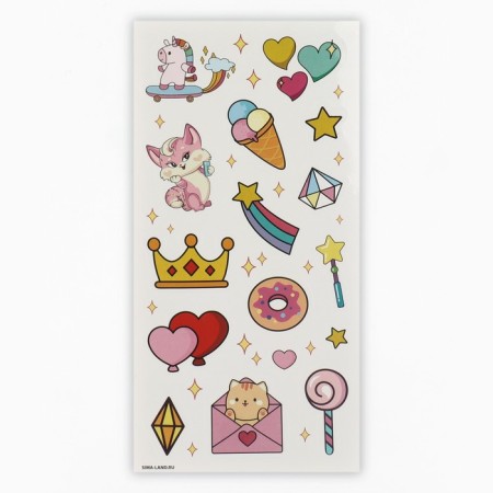 Set for creating acrylic key cards with stickers "for a girl"-10