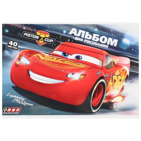Album for drawing A4, 40 sheets, gluing, cars-3
