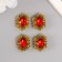 Decor for creativity Metal buckle "Crystal in colors" set of 4 pcs 2.5x2.3x1 cm