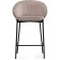 Stool Barny Neil Metal/velor, Black/Latte 58x45x92 cm