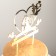 Topper for the cake "Love Forever", 13 × 18 cm, color gold