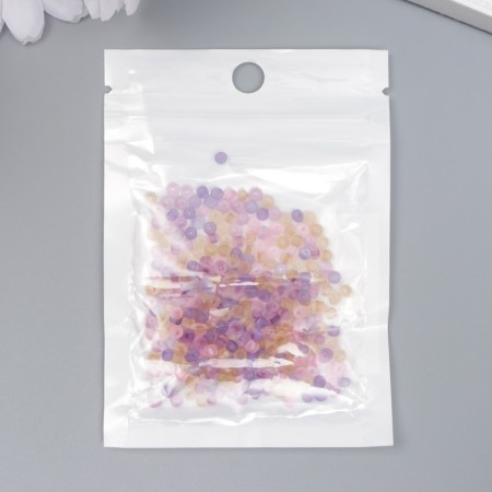 Glass 8/0 "Matte translucent. Melange pink" 10 g-2