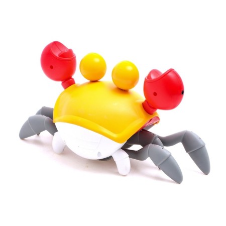 Musical catalka "crab", light, sound, yellow color-2