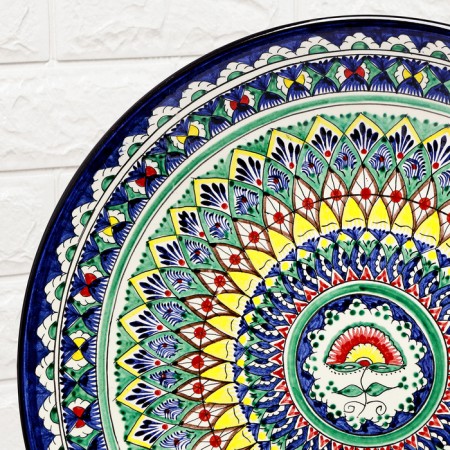 Lryagan Round Rishtan Ceramics, 41cm Mix-3