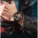 Watch of wrist, d-5.1 cm, waterproof, chronograph, silicone strap, luminous, black