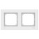 Frame SE AtlasDesign Aqua, 2 posts, IP44, White, Atn440102