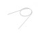 The knitting needles are circular, metal, 100 cm/2.0 mm