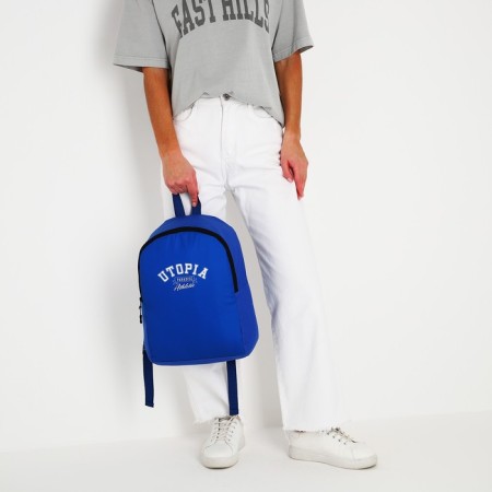 Backpack school textile Utopia, 38x14x27 cm, blue color-11