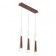 Suspended Citilux “Vegas” CL227033, 55x9x50 cm, 3x7W, LED, brown color