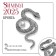 Brooch "Snake" around the pearl, white-green color in silver