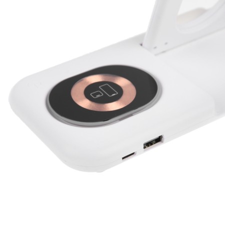 Wireless charger 3 in 1 Y36, 15 W, folding, backlight, USB, Type-C, white-8
