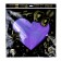 Wish flashlight "I love you" heart, purple