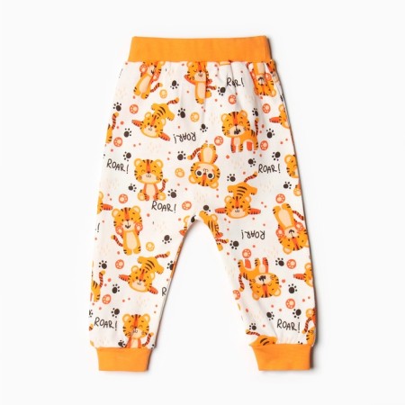 Pants are children, white/tiger color, height 74 cm-3
