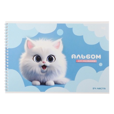 Album for drawing A4, 24 sheets on the crest of "fluffs", cardboard cover, offset block 100 g/m2, mix-1