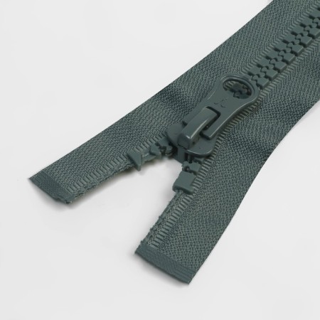 Lightning "Tractor", No. 10, detachable, automatic lock, 100 cm, dark gray color-1