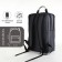 City backpack on a zipper, 2 pockets, with USB, gray color