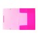 A4, 500 μm elastic band, calligrata "neon", spine 30 mm, neon, pink