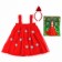 Carnival set "Bright Santa", height 104-110 cm, dress, rim