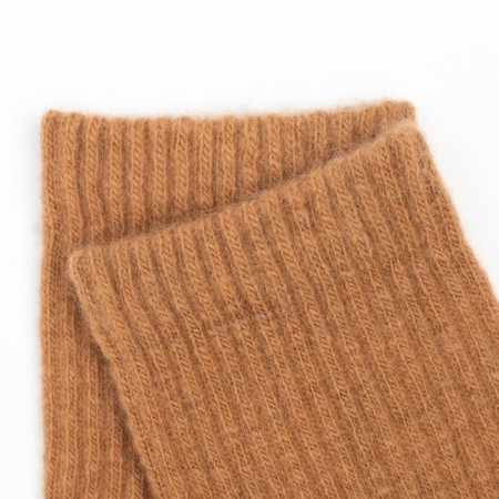 Socks with fluff of a camel female, red color, size 38-40-2