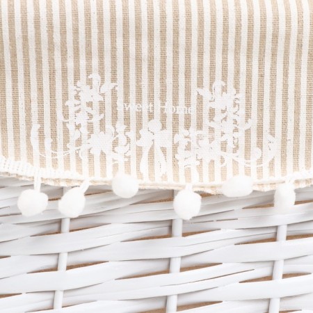 High -high shelling basket with handles "bell", 36x26x26 cm, white-3