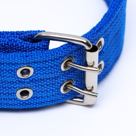 Four-layer collar with a swivel, 65 x 4 cm, Osh 54-60 cm, polyester, blue-2