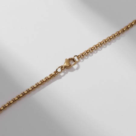 Pendant "crescent" stars, wolves, blue color in gold, 60 cm-3