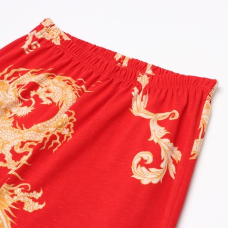 Female set (robe/top/pants), red color, size 52-7